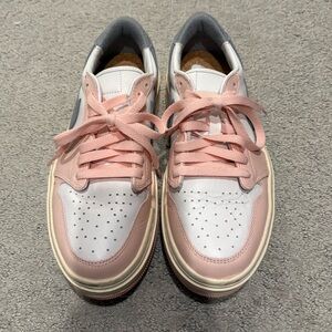Pink and White Nike Air Sneakers